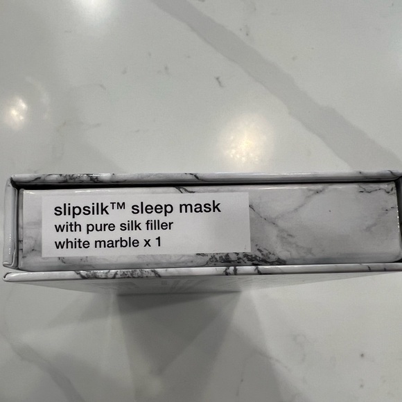 Slip pure silk sleep eye mask white marble - Picture 4 of 5